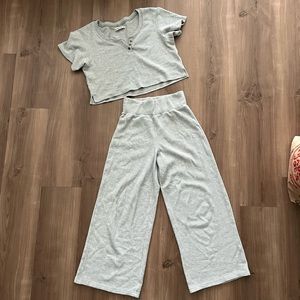 Abercrombie waffle knit set